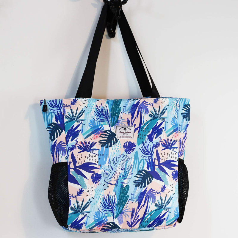 Original Floral Water Resistant Large Tote Bag Shoulder Bag for Gym Beach Travel Daily Bags Upgraded [A] Floral Leaf - BeesActive Australia