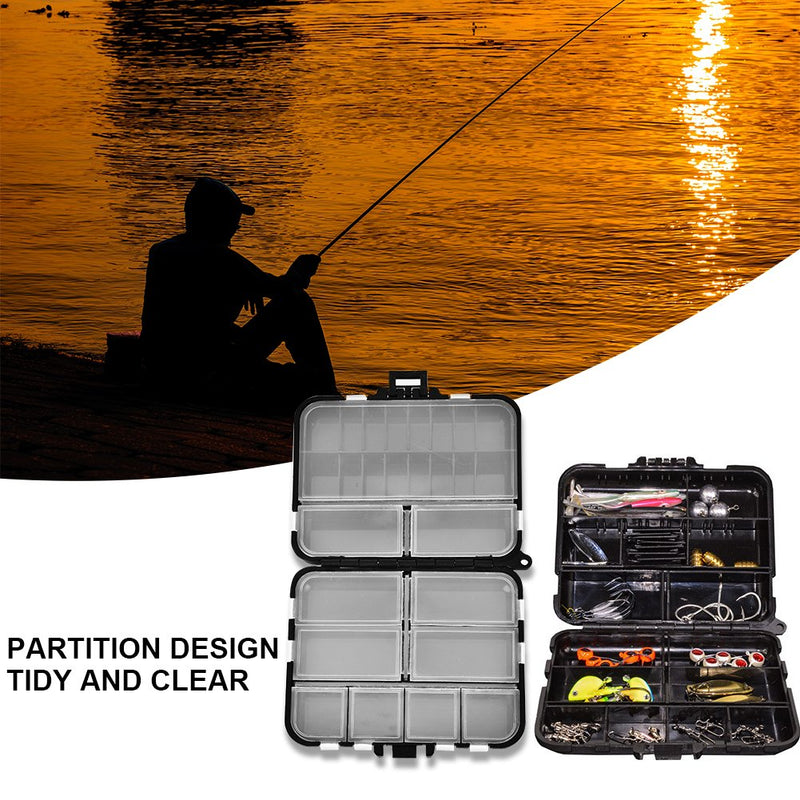 VGEBY1 Fishing Lure Box, Plastic Double Sided Tackle Baits Tackles Hooks Storage Box Fishing Accessory Container - BeesActive Australia