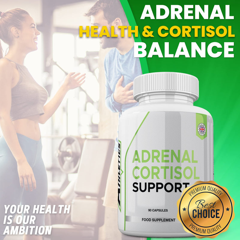 Adrenal & Cortisol Support - 90 Capsules - Fatigue & Cortisol Support - Adrenal Gland Health UK Made - BeesActive Australia