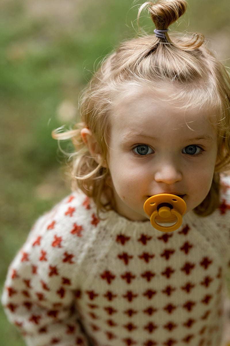 BIBS Pacifiers | Natural Rubber Baby Pacifier | Set of 2 BPA-Free Soothers | Made in Denmark | Hunter Green/Dark Oak | Size 0-6 Months - BeesActive Australia