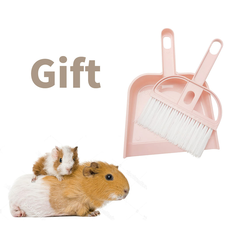 Moan&Miao Guinea Pig Toilet, Small Animal Potty Trainer Corner, Square Rat Litter Bedding Box with Small Broom, Dustpan, Small Pet Litter Toilet for Guinea Pigs, Chinchilla, Ferret,Galesaur, Hamster Grey - BeesActive Australia
