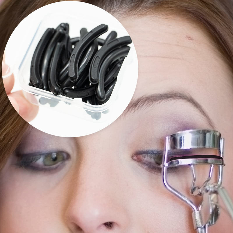 Eyelash Curler Pads,Eyelash Curler Refills Pads Silicone Curler Replacement Pads for Universal Eyelash Curler,24 Piece 24 pcs Black - BeesActive Australia