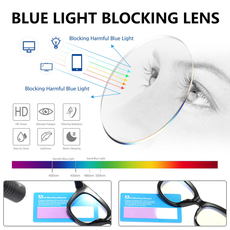 Oversized Reading Glasses For Women Blue Light Blocking Computer Readers Spring Hinge Retro 3 Pack +1.5 3 Mix 1.5 x - BeesActive Australia