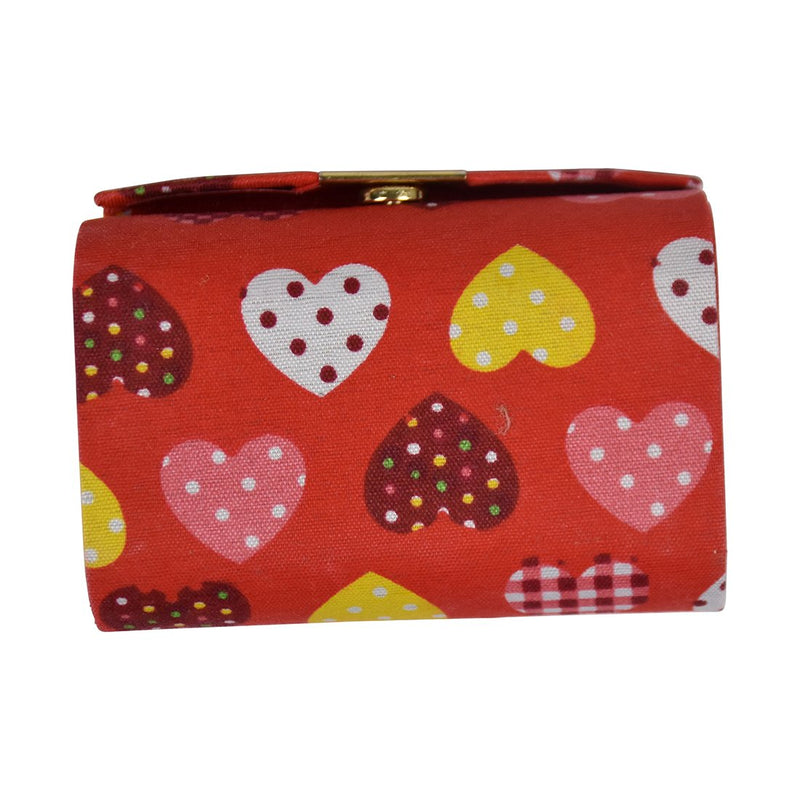 Double Lipstick Case with Hearts Pattern - Set of 2 - Red & Yellow Red Yellow - BeesActive Australia