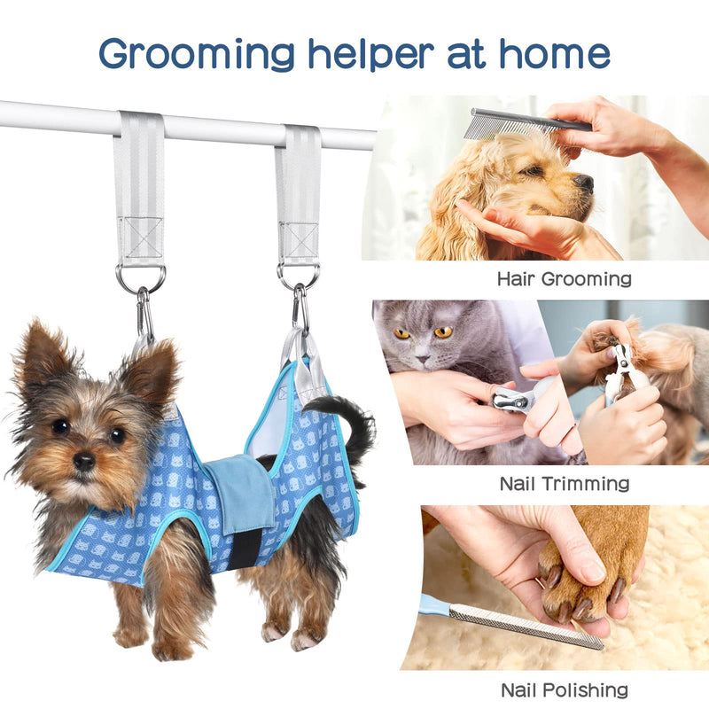 DoggyDobby Pet Grooming Hammock for Dogs & Cats, Dog Grooming Hammock Harness with Nail Clipper/Trimmers, Nail File and Comb, Dog Sling for Nail Clipping/ Trimming Small - BeesActive Australia