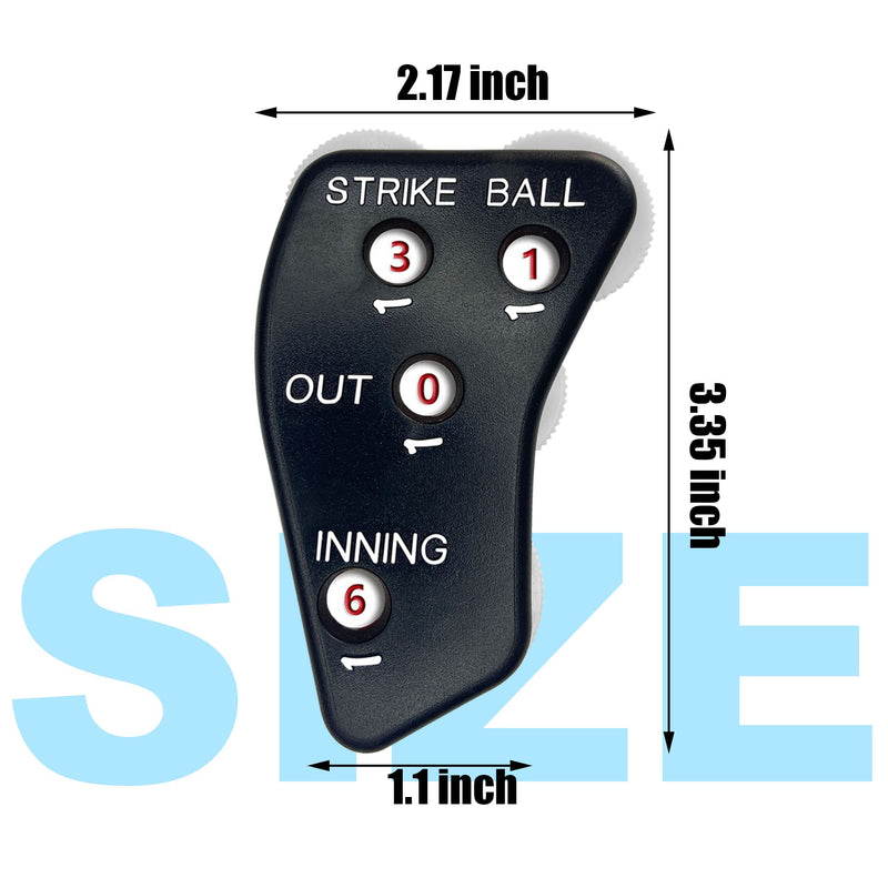 Joewuzun 4 Wheel Umpire Indicator- Baseball Umpire Counter Clicker 4-Wheel Call Order Indicator- Baseball Clicker Outs Innings Balls and Strike Clicker for Softball - BeesActive Australia