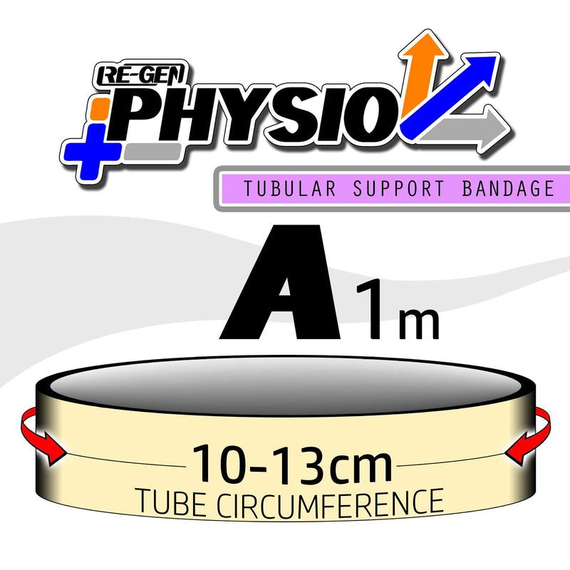 RE-GEN Tubular Compression Fit Elasticated Support Bandage Dressng - Size A (4.5cm) for Limb Circumference 10-13cm - 1m Length - BeesActive Australia