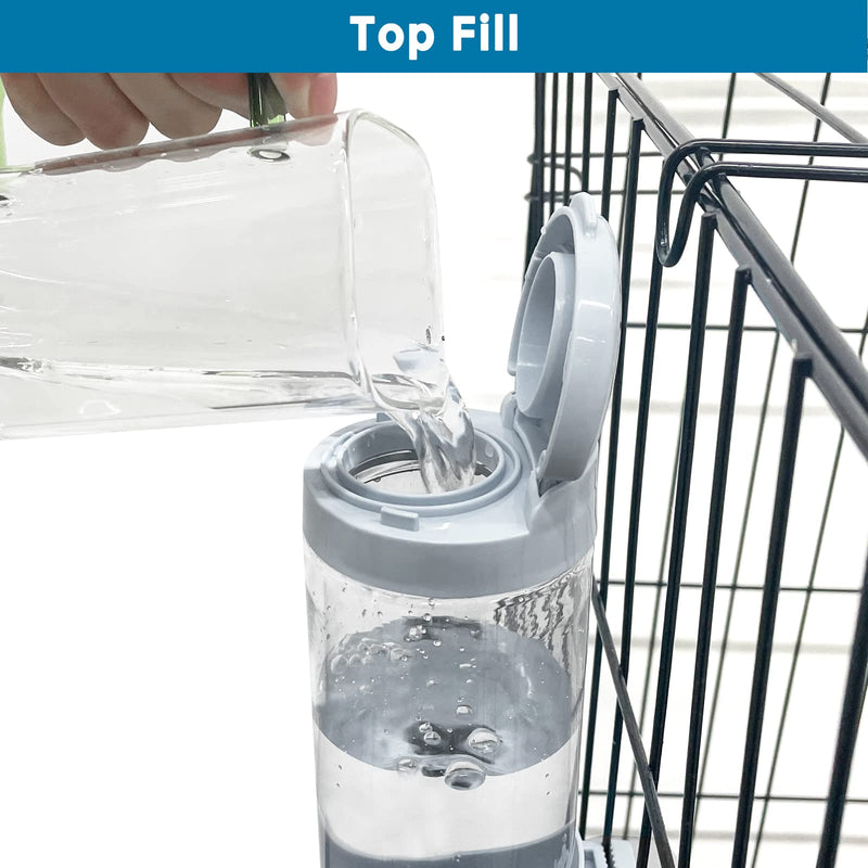 Vannon Top Fill Dog Water Bottle for Crate, Dog Water Dispenser for Cage, Pet Auto Feeding Water Bottle for Dogs & Rabbits, Leakproof, BPA Free, 23oz, [2022 New Upgraded] - BeesActive Australia