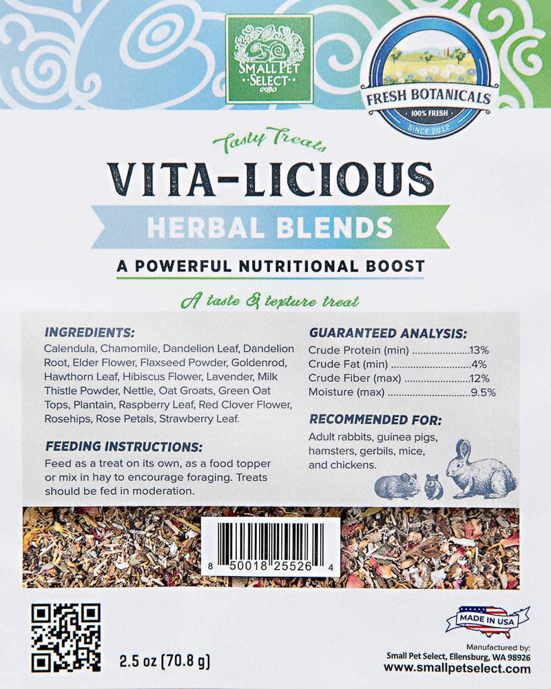 Small Pet Select - Vita-Licious Herbal Blend 2.5 oz - BeesActive Australia