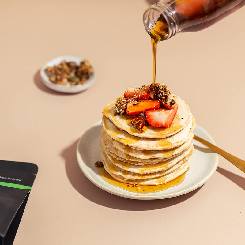 Protein Works - Vegan High Protein Pancake Mix | Low sugar & High Protein | Slow Release Carbs | High Protein Breakfast | Plant Based Breakfast | 6 Servings | Natural | 500g - BeesActive Australia