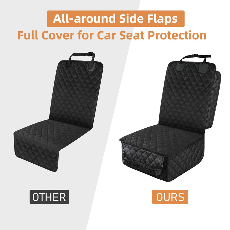 PETICON Waterproof Front Seat Car Cover 2 Pack, Full Protection Dog Car Seat Cover with Side Flaps, Nonslip Scratchproof Captain Chair Seat Cover Fits for Cars, Trucks, SUVs, Jeep, Black - BeesActive Australia