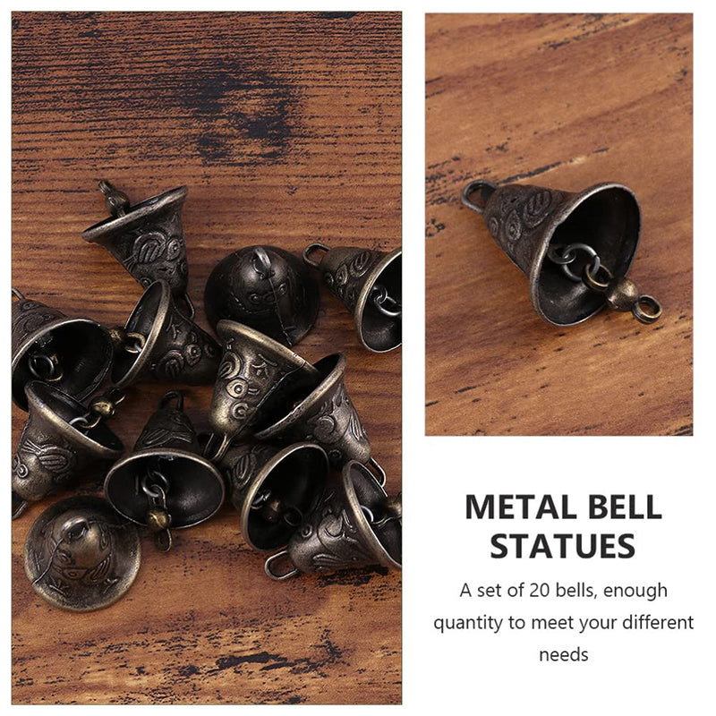 DOITOOL 20Pcs Cow Horse Grazing Bells Sheep Cattle Goat Bells Vintage Craft Bells Farm Animal Bells Pet Collar Bell Noisemaker Rustic Jingle Bell Farming Accessories Random Style - BeesActive Australia