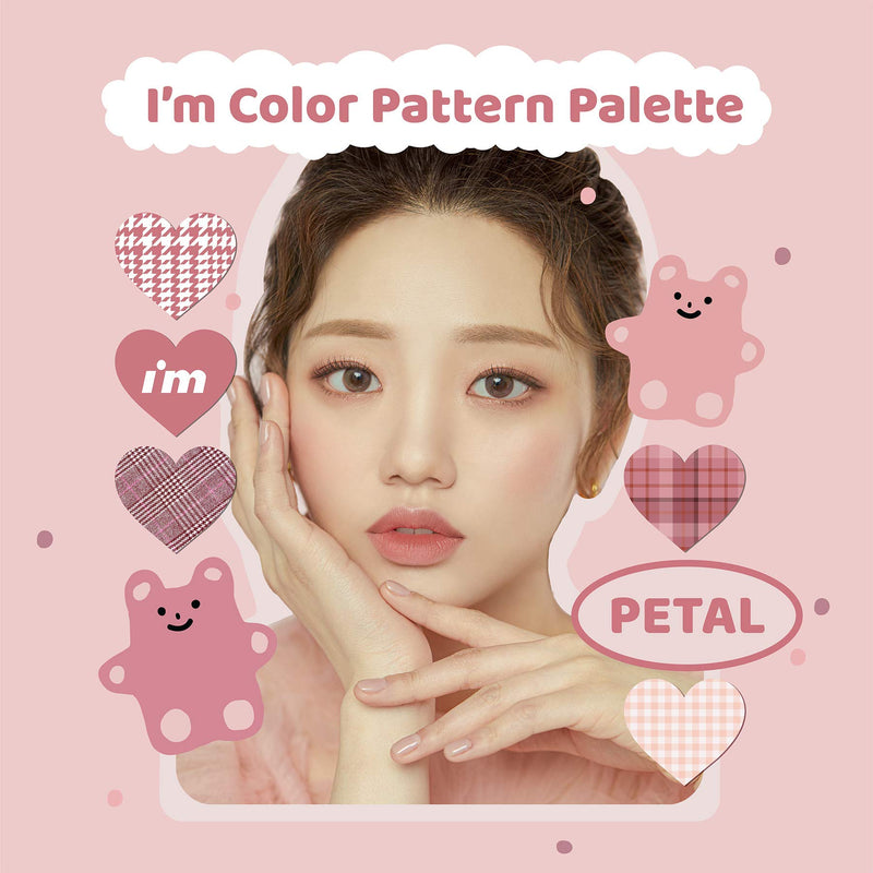 I'M MEME I'M Color Pattern Palette | 6 Colors Eyeshadow and 1 Blush Palette | 002 Petal Pattern | K-Beauty 002 Petal Pattern Palette - BeesActive Australia