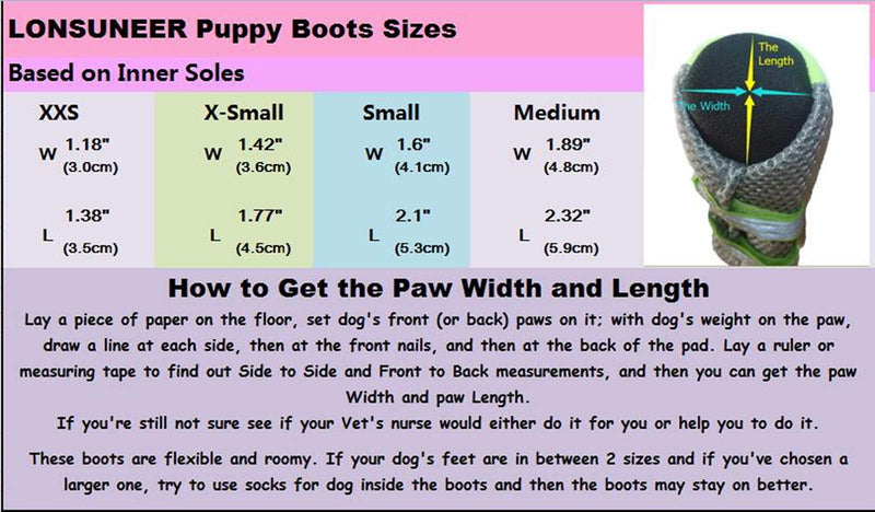 LONSUNEER Puppy Soft Sole Nonslip Mesh Boots 2 Reflective Straps Breathable Set of 4 Medium Bright Green - BeesActive Australia