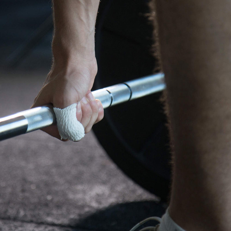 Oly Grip: Weightlifting Thumb Hook Grip Cotton Tear Stretch Tape (6 Rolls) - Weight Lifting - Crossfit - Gymnastics - Keep Fingers and Hands Safe During Workout White - BeesActive Australia