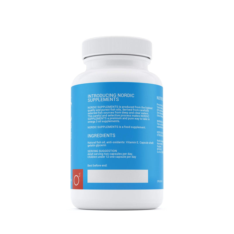 Nordic Supplements High Strength Pharmaceutical Grade Omega 3 Fish Oil Capsules, 1000 mg, Pot of 60 Capsules 60 Count (Pack of 1) - BeesActive Australia