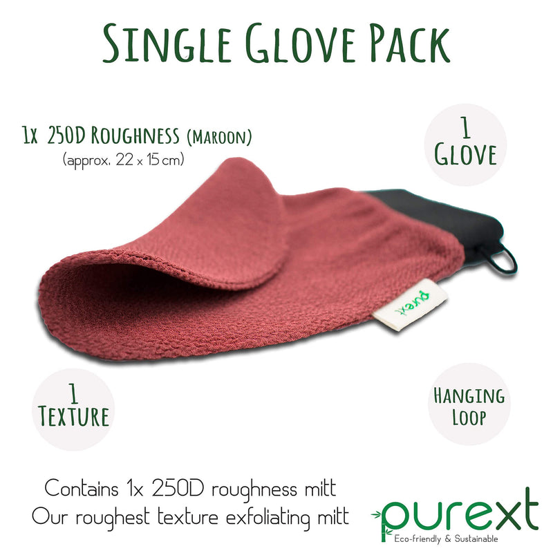 PureXT Exfoliating Glove - Kessa Hammam Body Scrubber - Fake Tan Remover Exfoliator Mitt (250D) - BeesActive Australia