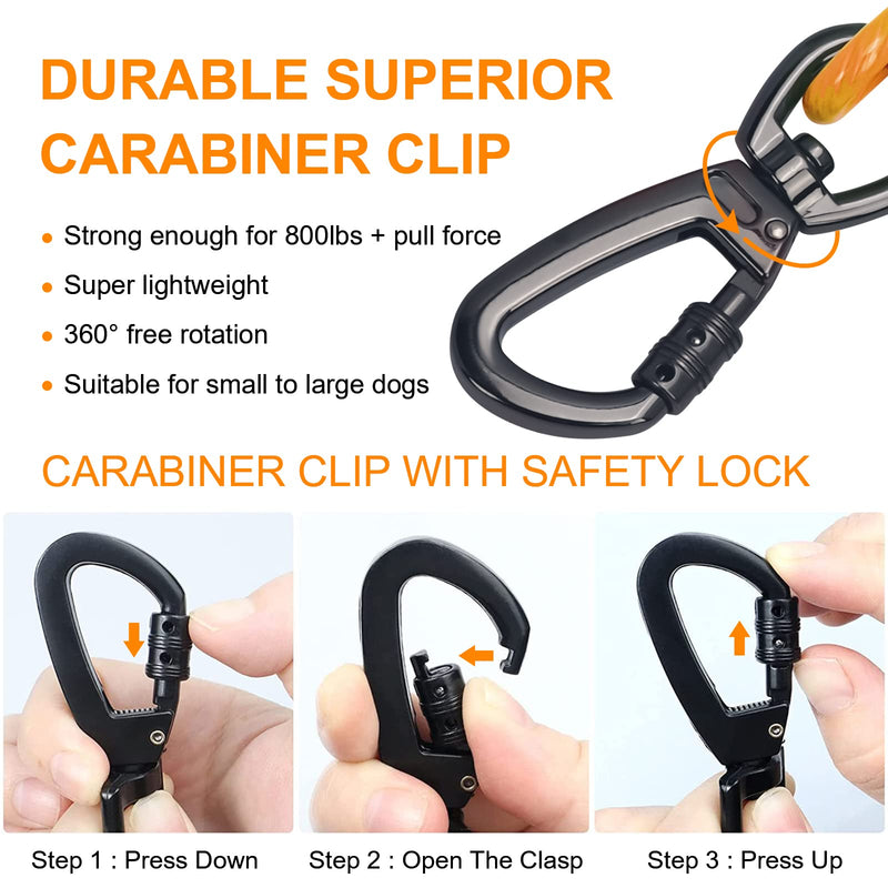 Tie Out Cable for Dogs,10/20/30/ 50FT Long Dog Leash ,Dog Runner for Yard Heavy Duty, Dog Chains for Outside, Sturdy Long Line Lead for Dogs Training Outdoor in Camping or Yard 30ft Orange - BeesActive Australia