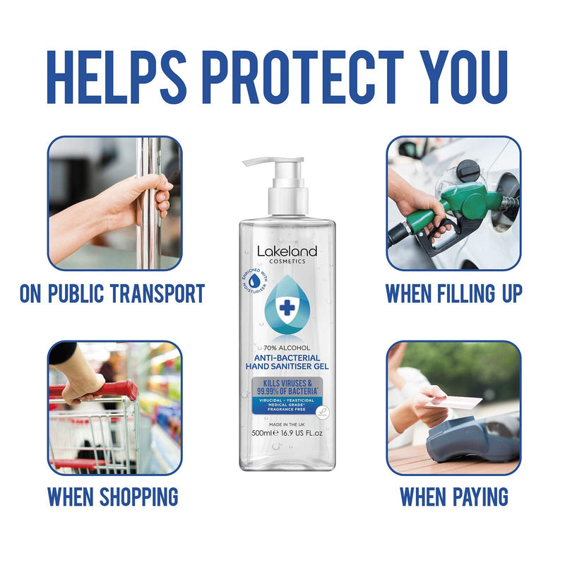 Hand Gel 70% Alcohol 500ml - Anti-Bacterial Hand Hygiene Sanitiser Gel Rub, sanitizer… 500 ml (Pack of 1) - BeesActive Australia