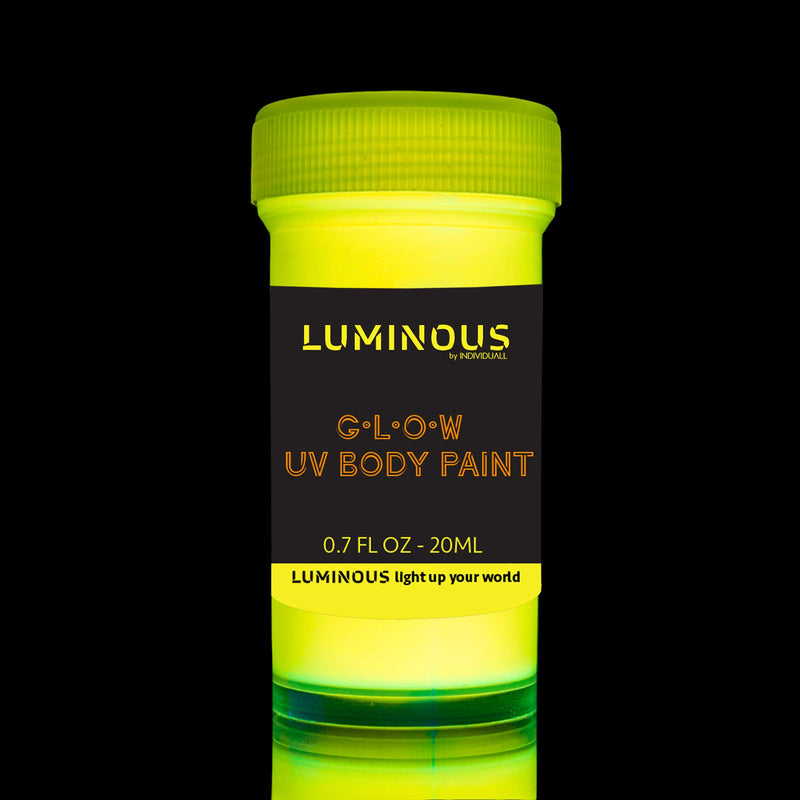 LUMINOUS UV Body Paint - Set of 8 x 20 ml / 0.7 fl oz  pots- Black Light Neon Make-Up - Bodypainting Neon Blacklight Bodypaint Face Paints - BeesActive Australia