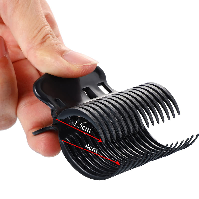 Hot Roller Clips Hair Curler Claw Clips Replacement Roller Clips for Women Girls Hair Section Styling (12 Pieces, Black) - BeesActive Australia