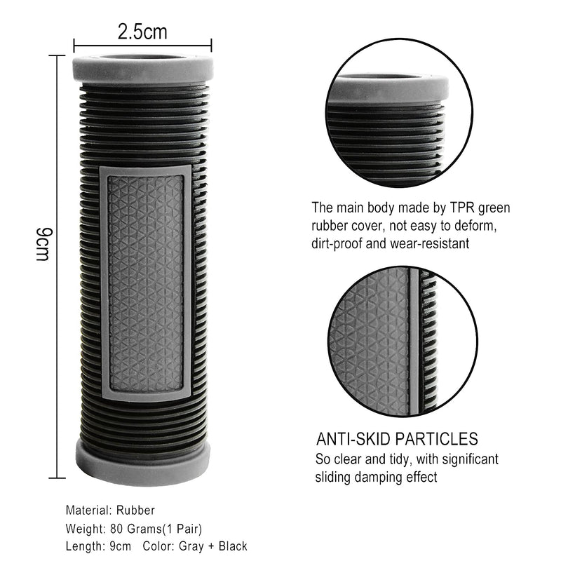 TOPCABIN Bike Handlebar Grips,Short Mini Bicycle Handlebar Grips Two-Color Rubber Bike Grips Fit Many Standard Bikes 2PCS 90MM Length - BeesActive Australia