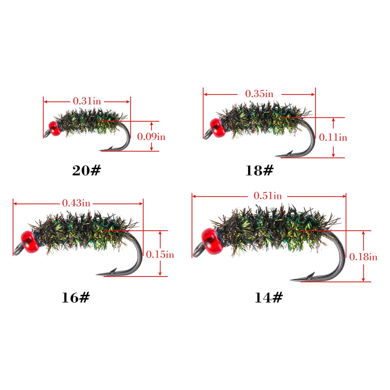 Goture 15pcs Fly Fishing Flies Kit Handmade Fly Fishing Lure Hook Wet Flies Trout Bass Floating Fishing Lures hook size 16#-15pcs - BeesActive Australia