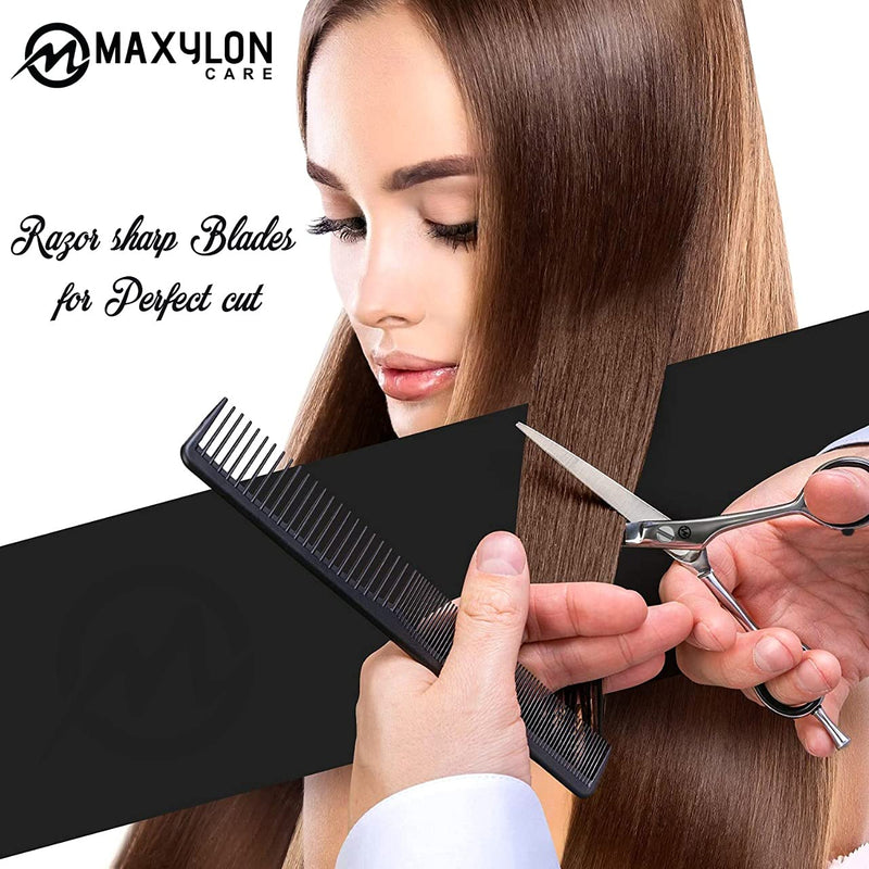 Maxylon Hairdressing Scissors for Professional Hairdressers 6 inch Stainless Steel Hair Cutting Shears for Salon Barbers Men Women - BeesActive Australia