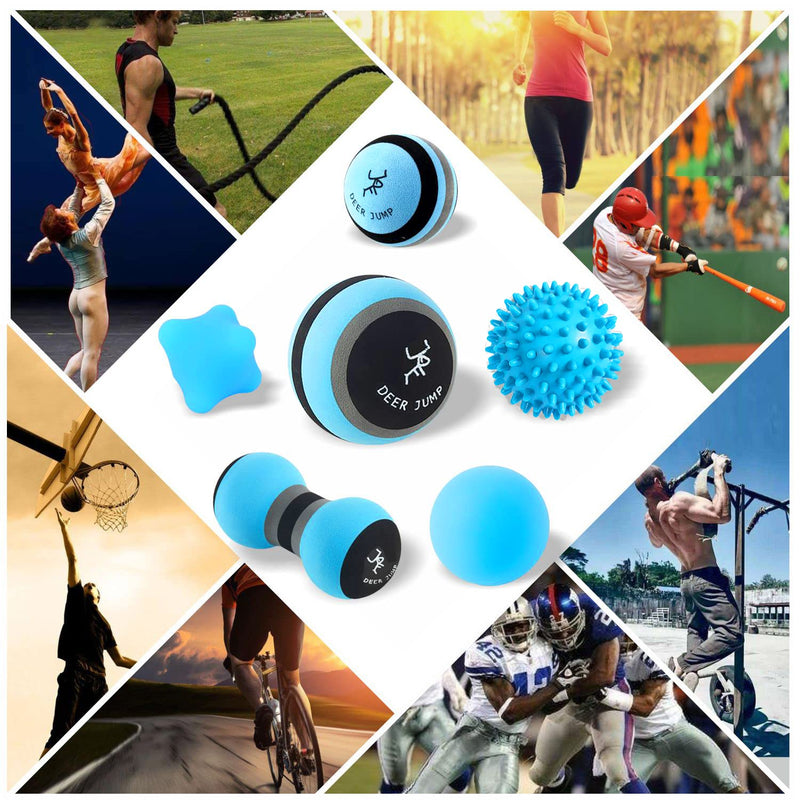 Massage Ball Kit for Myofascial Release, Trigger Point Therapy & Deep Tissue Massage� Set of 6 � Foam & Rubber Massage Balls for Muscle Recovery & Plantar Fasciitis Relief 6 Pieces Set - BeesActive Australia
