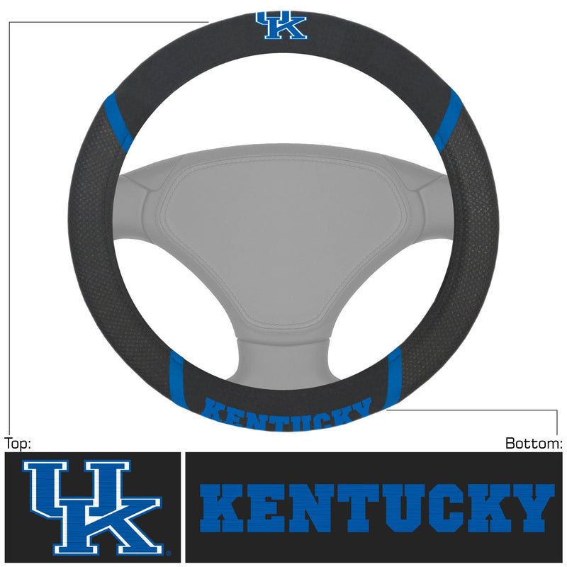 FANMATS NCAA University of Kentucky Wildcats Polyester Steering Wheel Cover,15"x15" - BeesActive Australia