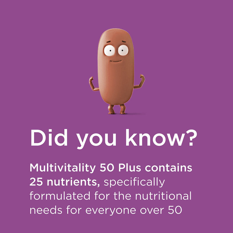 Healthspan Multivitamin 50 Plus (180 Tablets) | Advance Multivitamin for over-50's | Immune Health Support | 13 Vitamins & 12 Minerals | Ginkgo Biloba & Citrus Bioflavonoids | Vegetarian 180 Count (Pack of 1) - BeesActive Australia