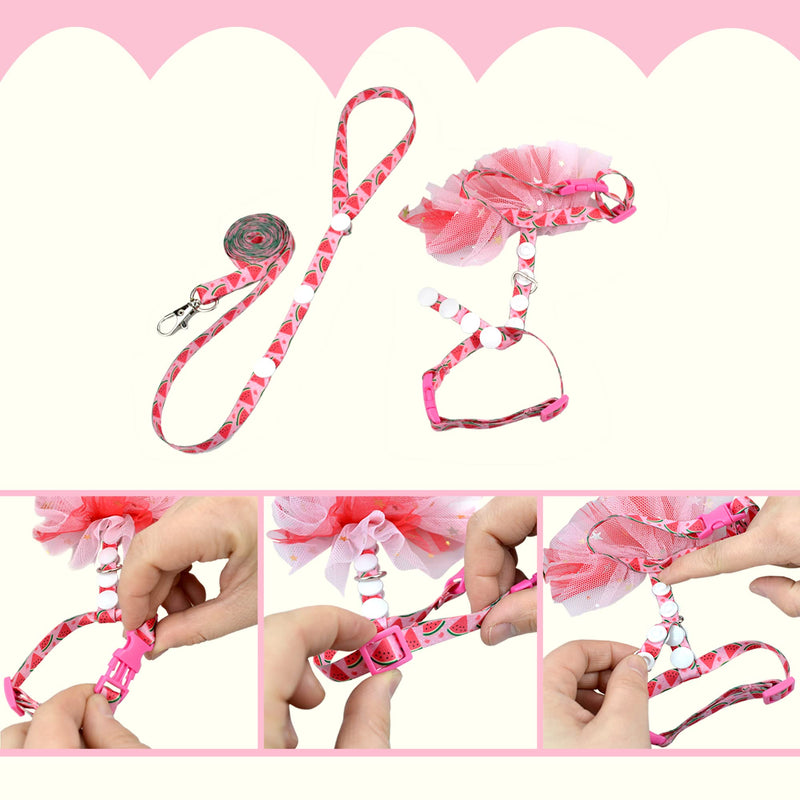 Ferret Harness and Leash Walking Vest Harness with Tutu Skirt Dress for Ferret Rat Hamster Small Pet Outdoor Vest - BeesActive Australia
