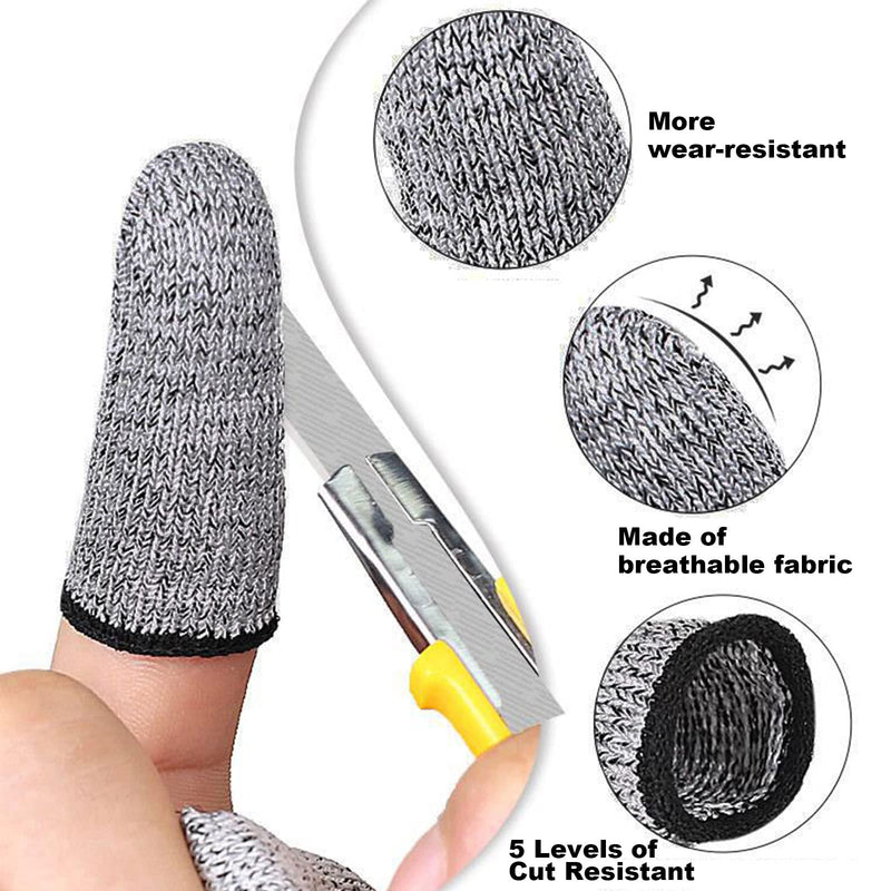TSHAOUN 30 Pcs Finger Cots, Reusable Finger Protectors Anti Cutting Finger Cover Finger Sleeve, Thumb Protector Cut Resistant Protection for Kitchen,Garden, Work, Sculpture (Black,Blue,Grey) Black,blue,grey - BeesActive Australia