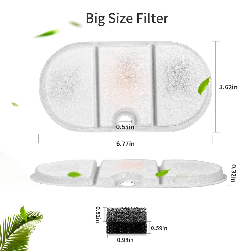 VinDox Pet Fountain Replacement Filters-Cat Fountain Carbon Filters for Petlibro Cat Water Fountain 8+8 packs Filters Replacement - BeesActive Australia