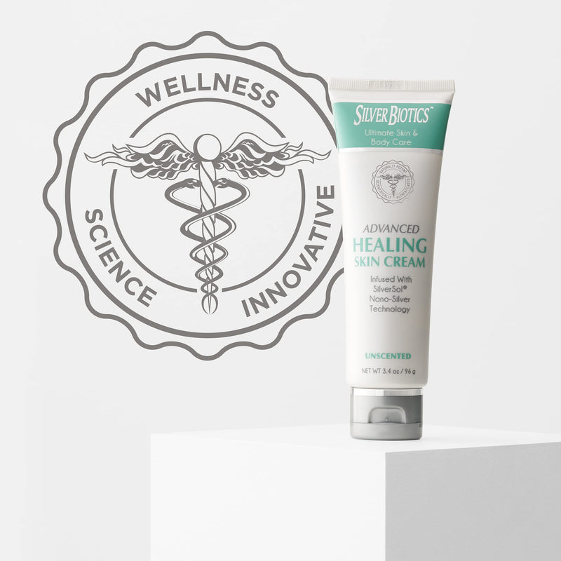 American Biotech Labs - Silver Biotics - Advanced Healing Skin Cream - Infused with SilverSol and Hyaluronic Acid - Unscented - 3.4 oz. Unscented  3.4 Ounce (Pack of 1) - BeesActive Australia