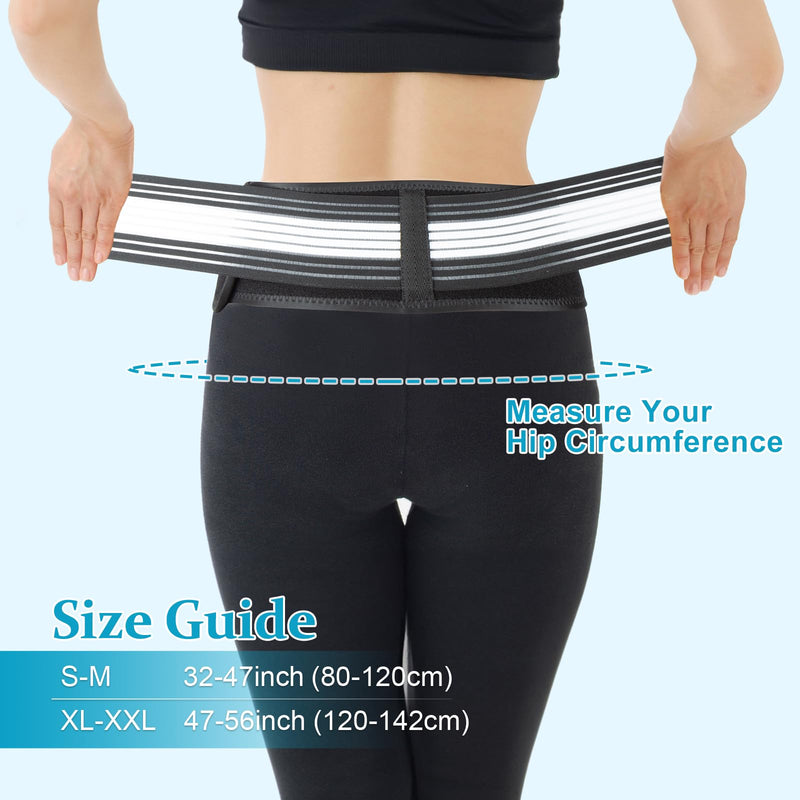 Zekeson Si Belt, Sciatica Belt for Women and Men, Pain Relief for Lower Back, Sacroiliac, Sciatic, Pelvic, Lumbar, Hip, Leg, Sacral Nerve White S-M - BeesActive Australia