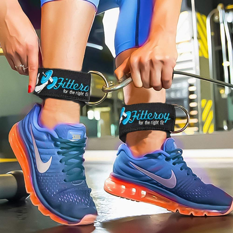 Gym Ankle Strap for Cable Machine - Exercise and Fitness Strap with Neoprene Padding Attachments for LAT Pull Down Machine, Cable Home Gym and Resistance Bands - BeesActive Australia
