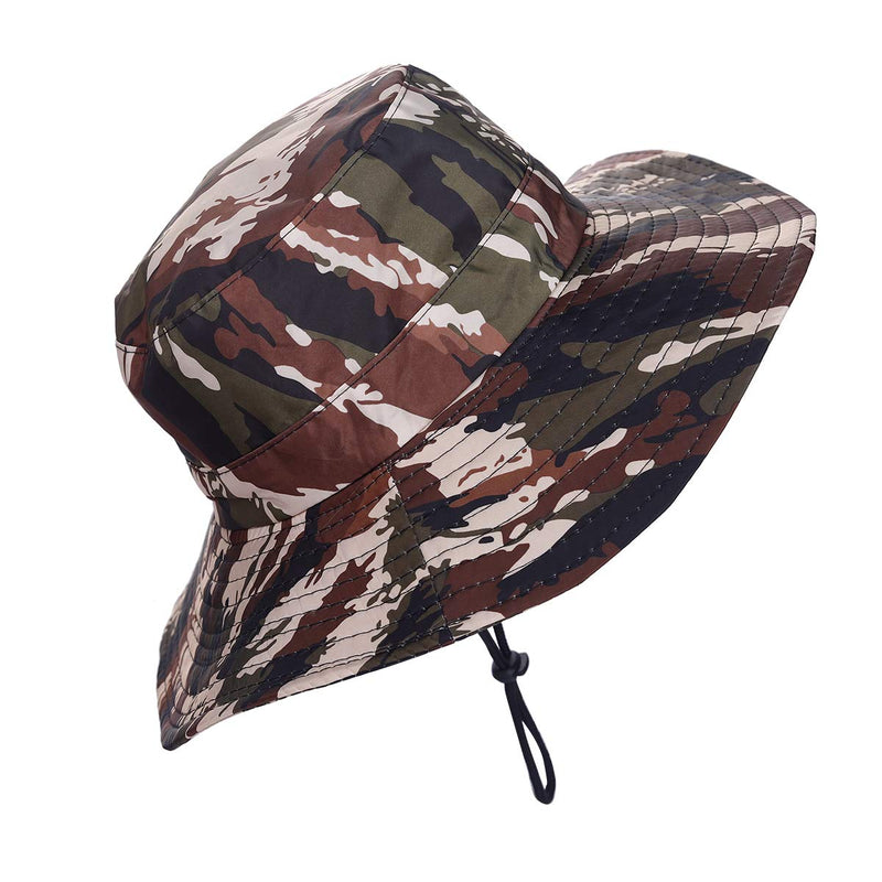 [AUSTRALIA] - MOMOCOY Outdoor Sun Hat, Waterproof Fishing Hat Sun Protection Summer Boonie for Man and Women Foldable Bucket Hat for Hiking Camouflage C Unisex 