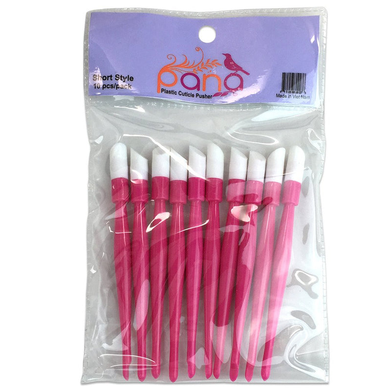 Pana USA (10pcs in a Pack) Plastic Cuticle Pusher Hard Rubber Tipped Nail Art Tool Cleaner Remover - BeesActive Australia