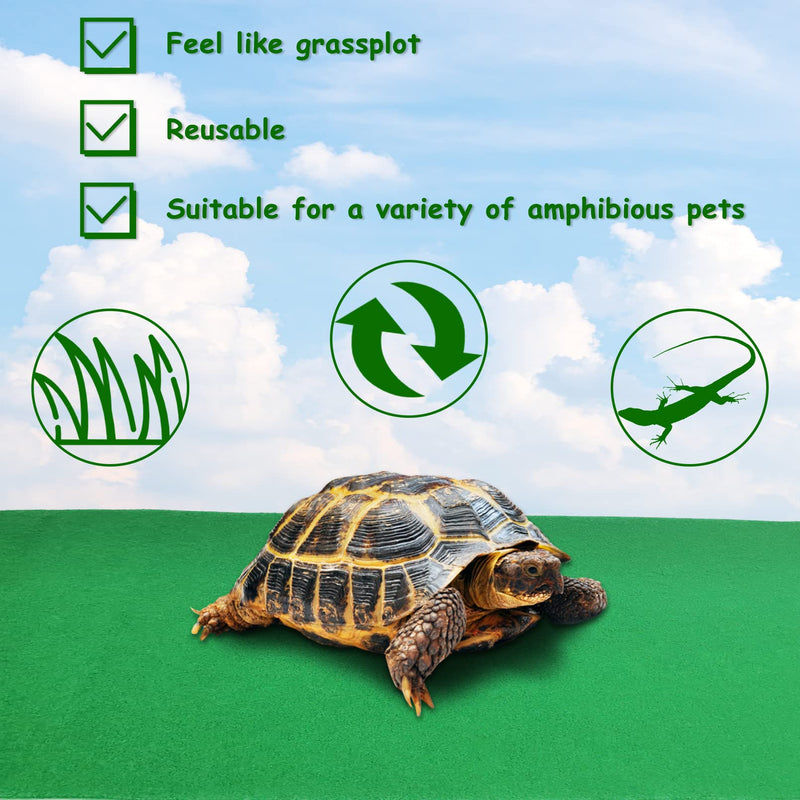 Tfwadmx Reptile Carpet Mat Large Substrate Liner Bedding Reptile Supplies for Terrarium Lizards Snakes Bearded Dragon Gecko Chamelon Turtles Iguana (39"X20") 2PCS - BeesActive Australia