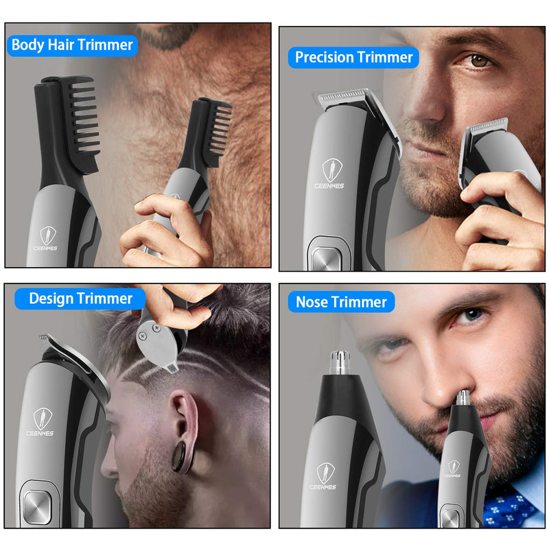 Ceenwes Beard Trimmer Hair Clippers Professional Mens Grooming Kit Cordless Waterproof Nose Trimmer Body Gifts for Men - BeesActive Australia
