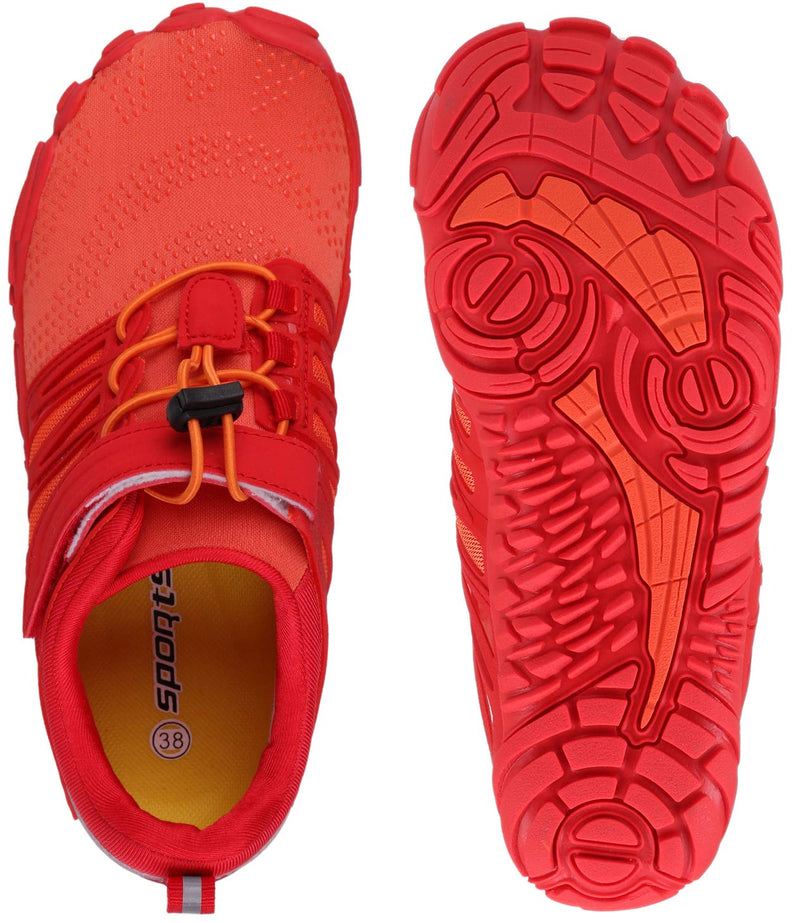 Joomra Women's Minimalist Trail Running Barefoot Shoes | Wide Toe Box | Zero Drop 7.5-8 Orange - BeesActive Australia
