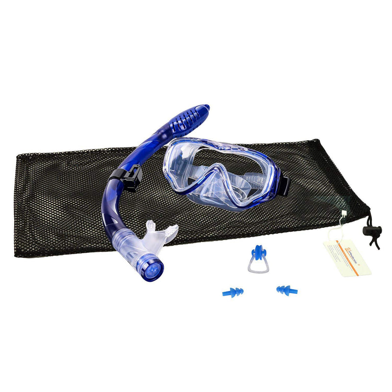 [AUSTRALIA] - UPhitnis Kids Snorkel Set - Dry Top Snorkel Mask with Big Eyes for Childs, Boys, Girls - Anti-Fog and Anti-Leak Snorkeling Mask and Snorkel for Children Age 4-12 Pink 