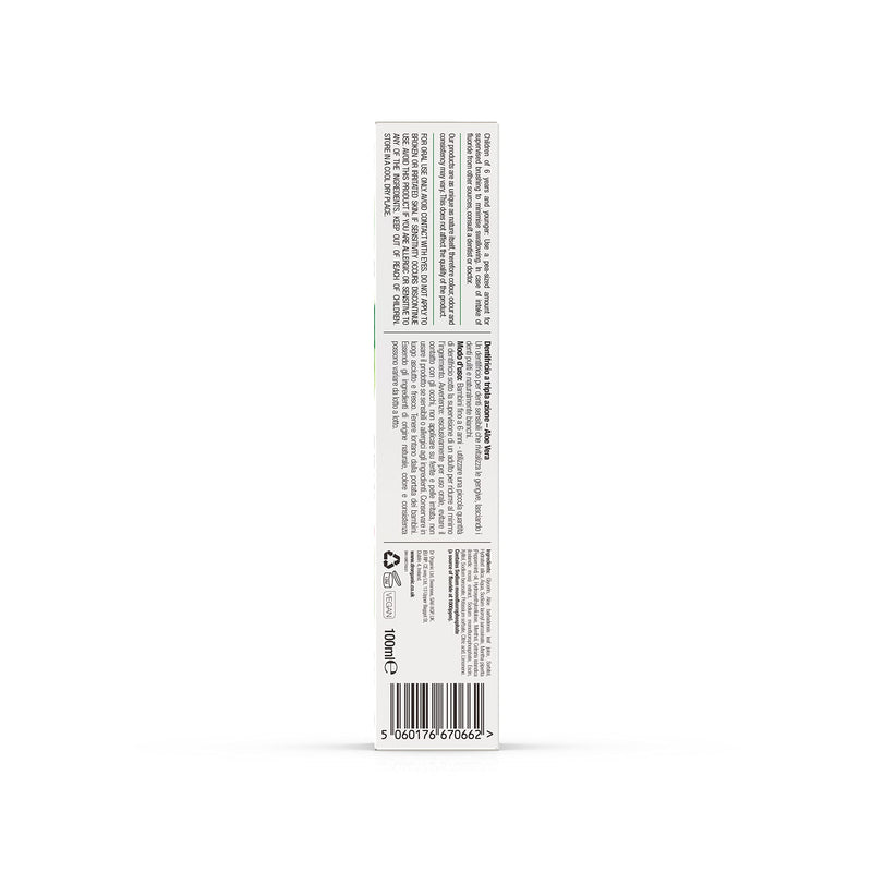Dr Organic, Organic Aloe Vera Toothpaste, Natural , Vegan , Cruelty Free , Paraben & SLS Free , Whitening, Anti Cavity , Fresh , 100ml - BeesActive Australia