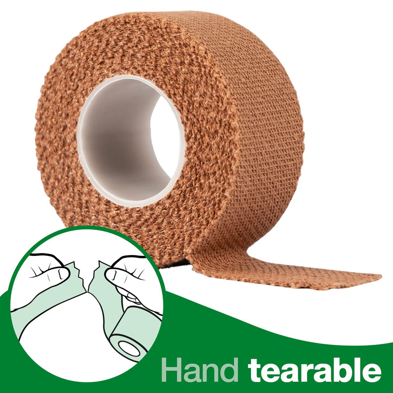 HypaBand Tan EAB First Aid Tape Tearable Strapping First Aid Tape, Small (2.5 cm x 4.5 m) - Pack of 3 Rolls Small (2.5cm) - BeesActive Australia