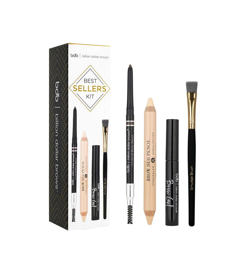 Billion Dollar Brows Best Sellers Kit, Includes Universal Brow Pencil, Brow Duo Pencil, Brow Gel and Smudge Brush for Perfectly Defined Brows - BeesActive Australia