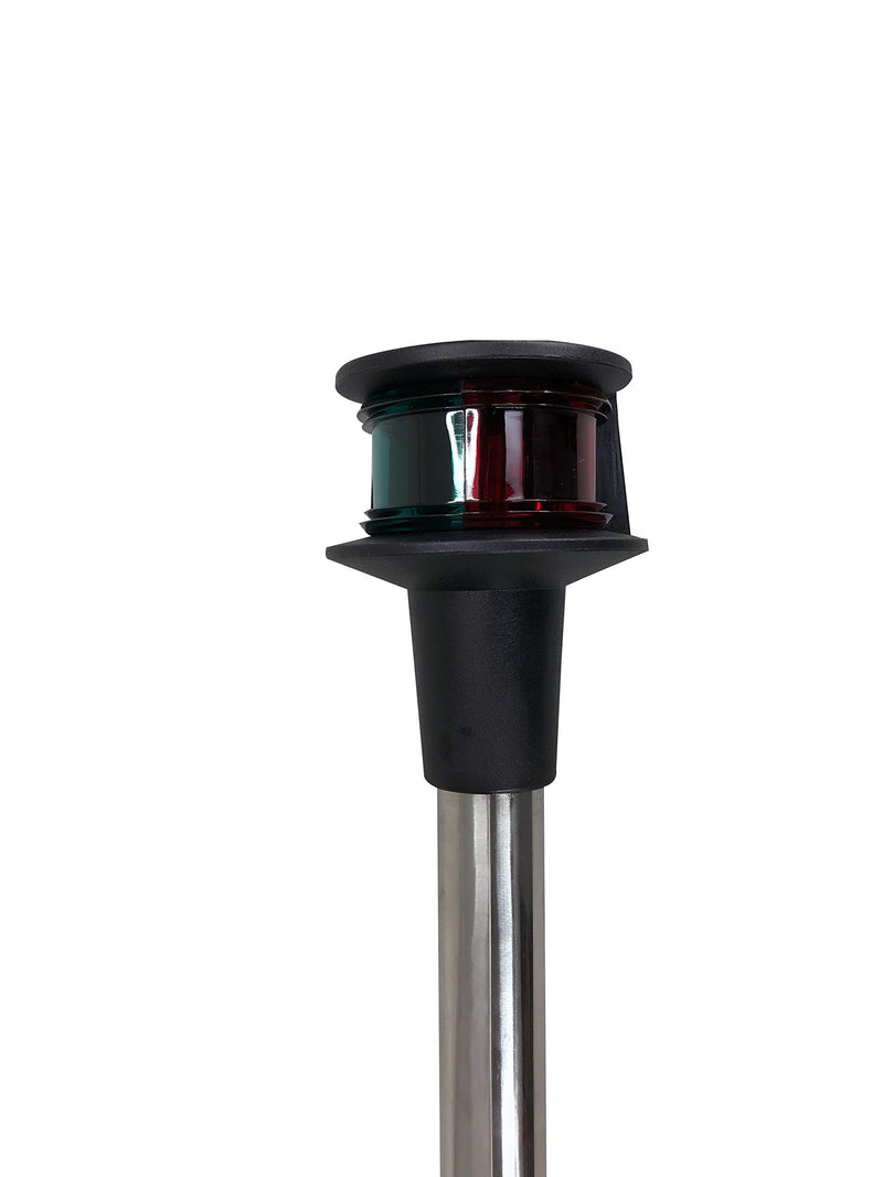 [AUSTRALIA] - Pactrade Marine Navigation Red Green Angled Pole Bow LED Light 2-Prong Pole Base 