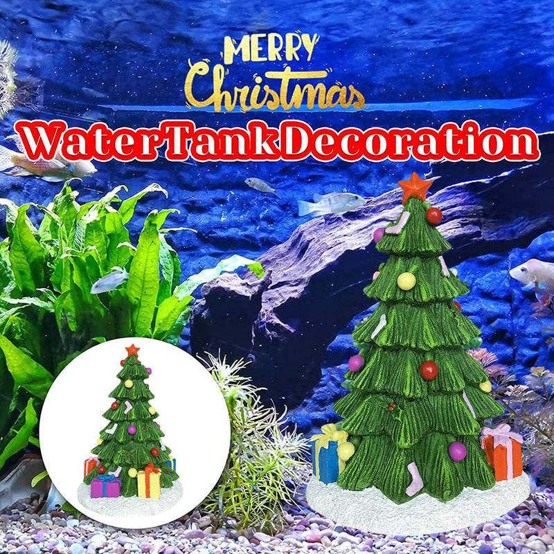 SLOCME Aquarium Christmas Tree Decorations - Fish Tank Christmas Tree Statue Holiday Decoration for Aquarium Betta Fish - BeesActive Australia