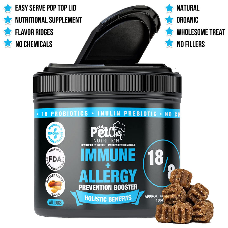 Immune Allergy Booster| Probiotics Prebiotics | Dogs' Allergy Prevention | Prevents Paw Licking, Itchy Skin & Ears, Smelly Breath Ears, Hot Spot Treatment. - BeesActive Australia
