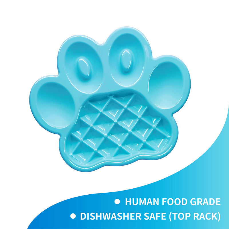 PetDreamHouse PAW Feeder Interactive Bowl for Dogs, Puppies or Cats Plate Food Treats Controls Fast Eating Anti Bloating - Blue - BeesActive Australia